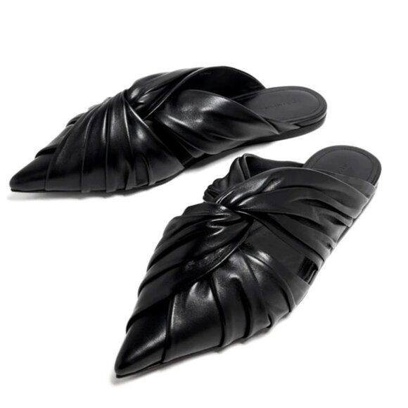 Givenchy Twist Leather Ballerina Mules Ballerina Women Pointed Flats Size 39.5 - Picture 2 of 12